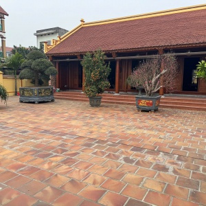 Gạch cổ lát sân vườn cổ ( Gam Mận Chín ) kt 300x300x50mm